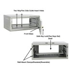 CCTV DVR Rack/NVR/Server/Network Rack with Transparent Glass Door Metal Cabinet Box (4U)