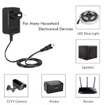 12V 1A DC Power Adapter, Long Cable Powers Supply DC12V Transformers for LED Strip, CCTV Camera, Router, Modem, Set Top