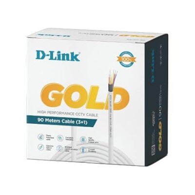 D-Link CCTV Standard 90MTR Cable (3+1) (Gold)