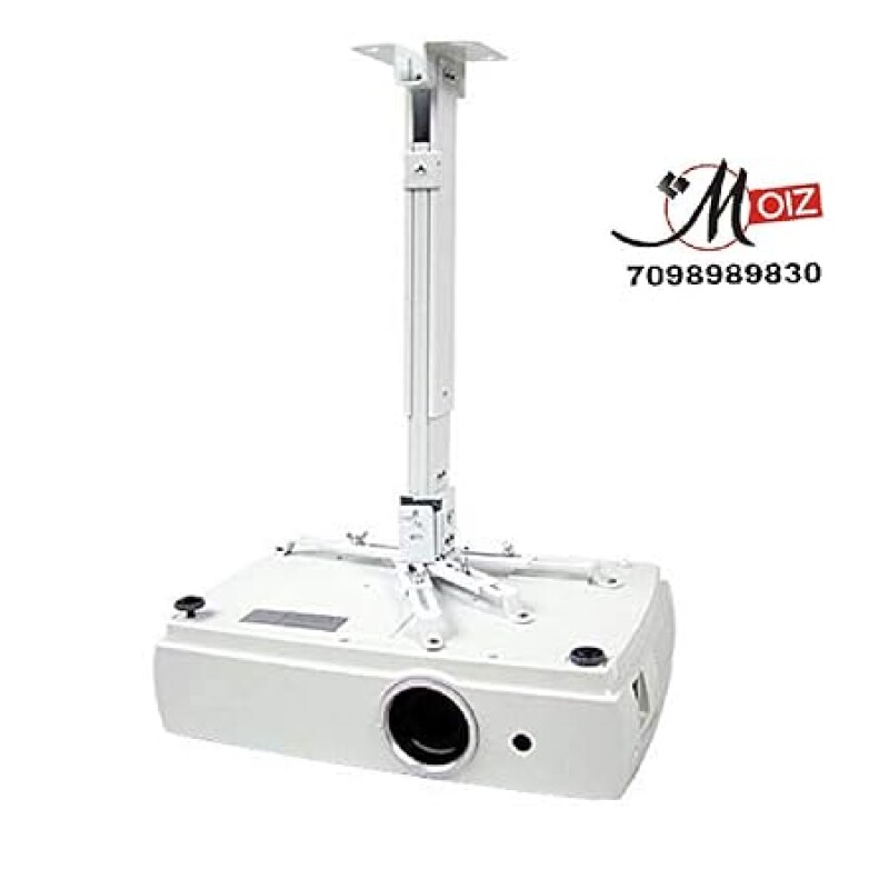 2 Feet Universal Projector Stand Ceiling/Wall Mount Kit Adjustable (12 Inch to 24 Inch Length, Weight Capacity - 50 Kg)