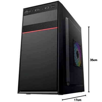 Foxin AMAR Desktop Computer Case / PC Cabinet - with Steel Metal Body