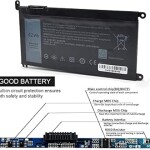 Internal Laptop Battery YRDD6 for de-ll Dell inspiron 15 3000 Series 3583 3593 3582 3584 3501 Inspiron 5491 5493 5584 55