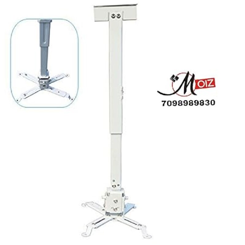 2 Feet Universal Projector Stand Ceiling/Wall Mount Kit Adjustable (12 Inch to 24 Inch Length, Weight Capacity - 50 Kg)