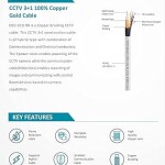 D-Link CCTV Standard 90MTR Cable (3+1) (Gold)