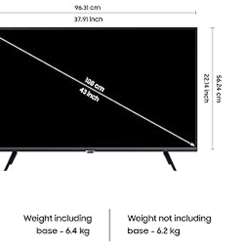 Samsung 108 cm (43 inches) Full HD Smart LED TV UA43T5450AKXXL (Black)