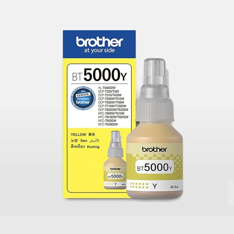 BT 5000 BROTHER INK BOTTLE-YELLOW