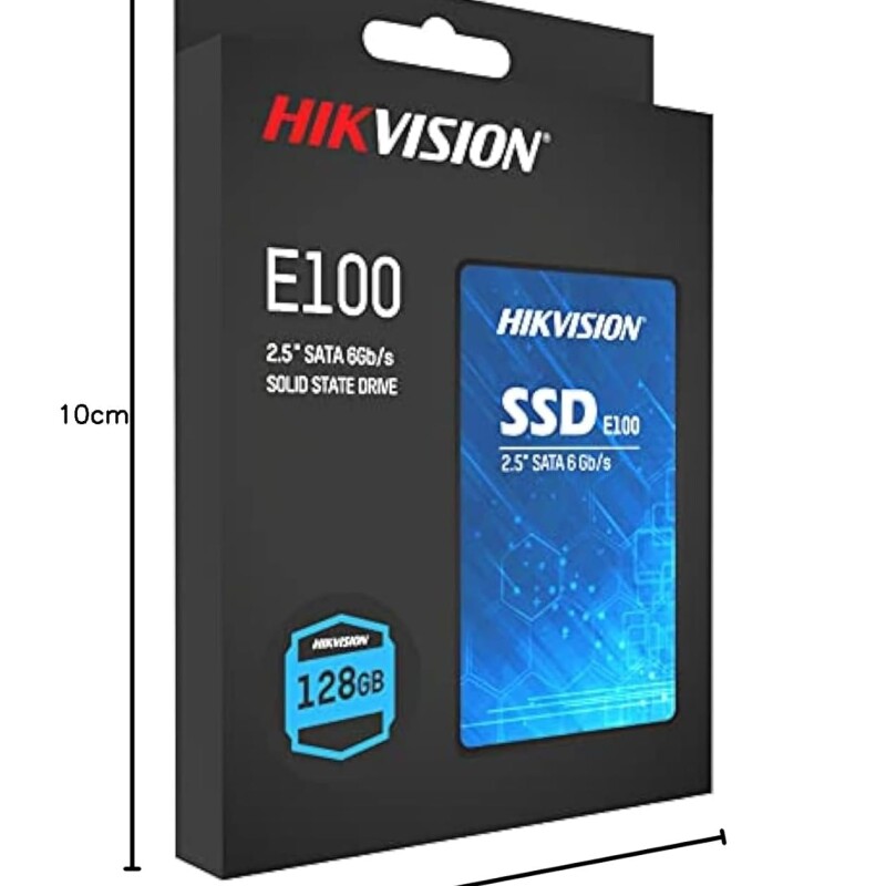 Hikvision E100 128GB 2.5-Inch Internal SSD, SATA 6Gb/s, up to 550MB/s - Solid State Disks 3D Nand TLC, Black (HS SSD E10