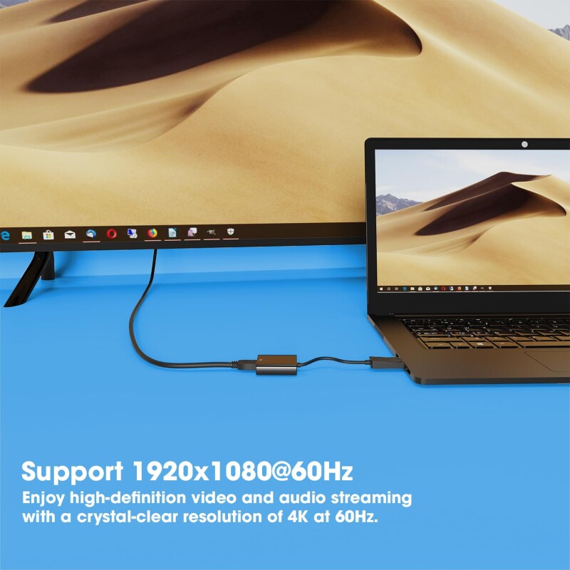 Sounce Display Port to HDMI Adapter, 1080p Display Port DP to HDMI Cable