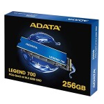 ADATA Legend 700 256GB PCIe Gen3 x4 NVMe 1.3 M.2 2280 Solid State Drive/SSD, Speed Up to 2000 MB/s Read and 1600 MB/s Wr