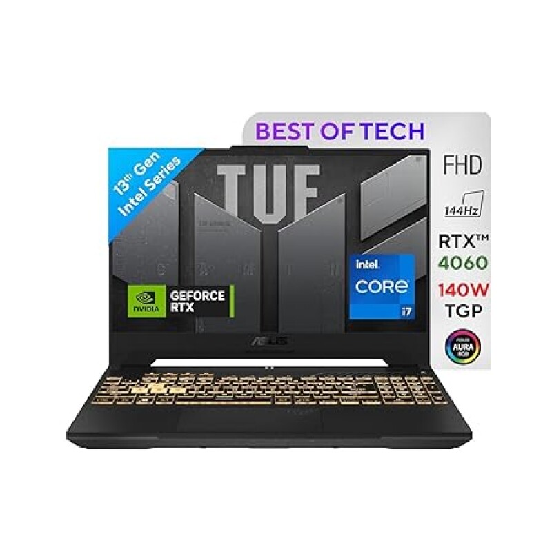 ASUS TUF Gaming F15, 15.6" FHD (1920 x 1080) 16:9, 13th Gen Intel Core i7-13620H Processor 2.4 GHz, Gaming Laptop (16GB