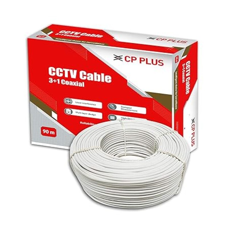 CP PLUS 3+1 Coaxial Pure Copper CCTV Camera Cable LOOSE