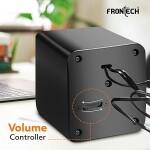 FRONTECH Premium 2.0 Channel USB Powered Speakers with 1.5W x 2 Output, AUX Input, and 1-Year Warranty (Black)