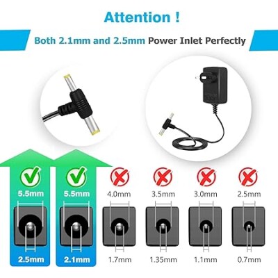 12V 2AMP DC Power Adapter, Powers Supply, SMPS for LCD Monitor, TV, LED Strip, CCTV, 12 Volt Power Adapter,AC Input 100-