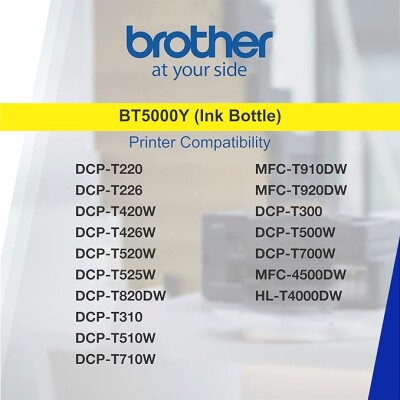 BT 5000 BROTHER INK BOTTLE-YELLOW