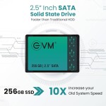 EVM 256GB 2.5-Inch SATA Internal SSD - 550MB/s Read & 500MB/s Write - 5-Year Warranty (EVM25/256GB)